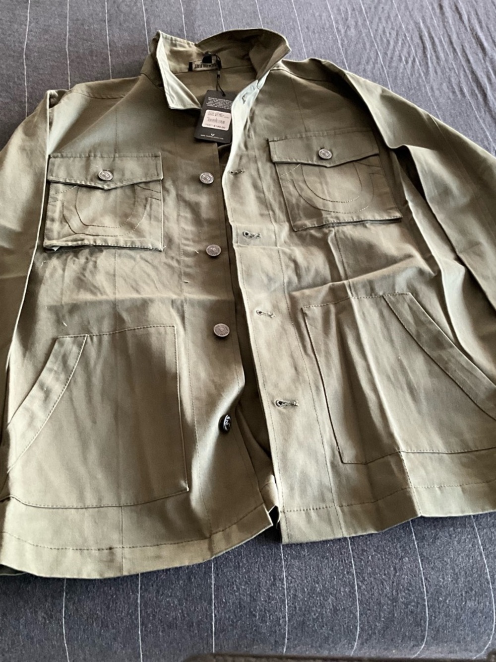 True Religion Olive Green Military Field Jacket